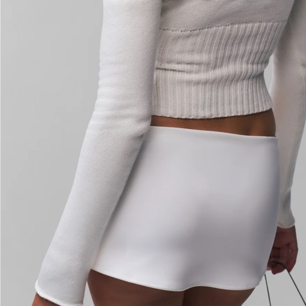 Danielle Guizio Micro Mini Skirt in White